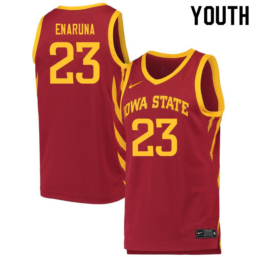 Youth #23 Tristan Enaruna Iowa State Cyclones College Basketball Jerseys Sale-Cardinal